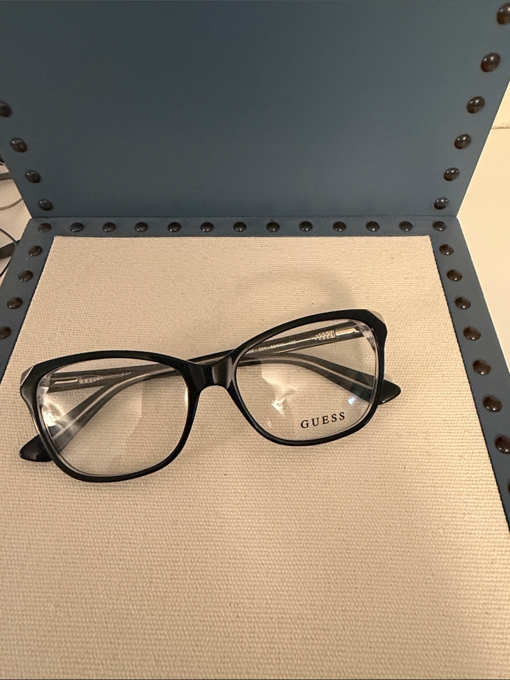 GUESS Black Cat-Eye Women's Eyeglasses